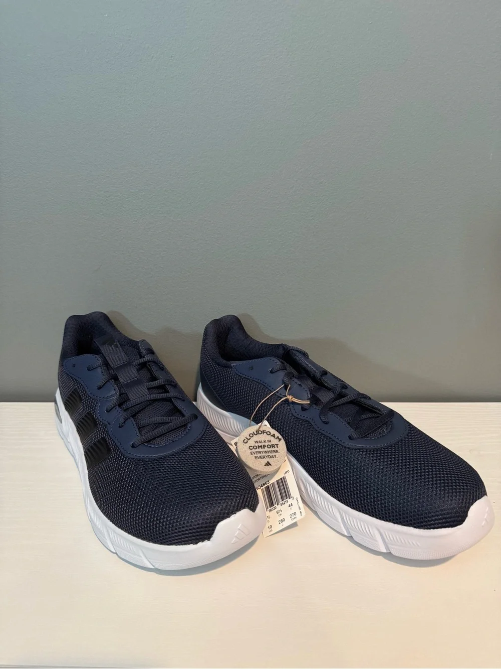 adidas Cloudfoam Flex Men's Running Sneakers - Navy & White